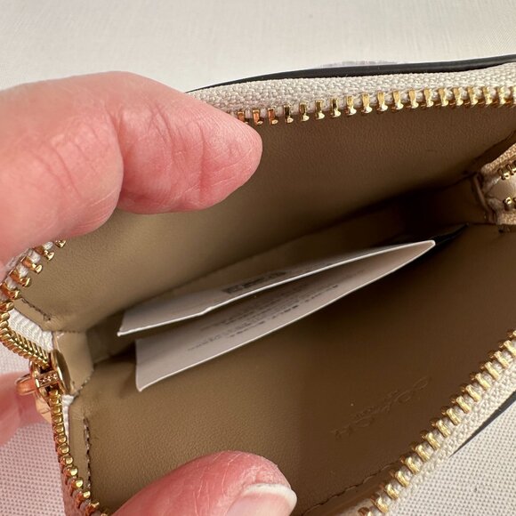 Coach Zip Card Case In Signature Canvas - Picture 9 of 14